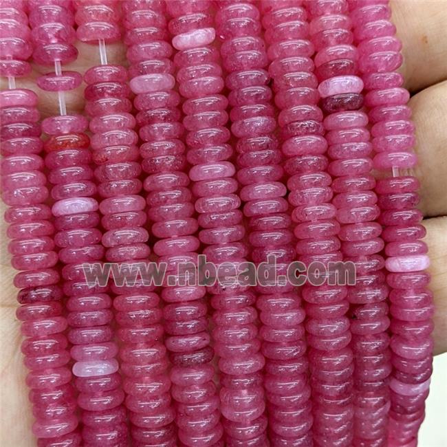 Jade Heishi Beads Red Dye