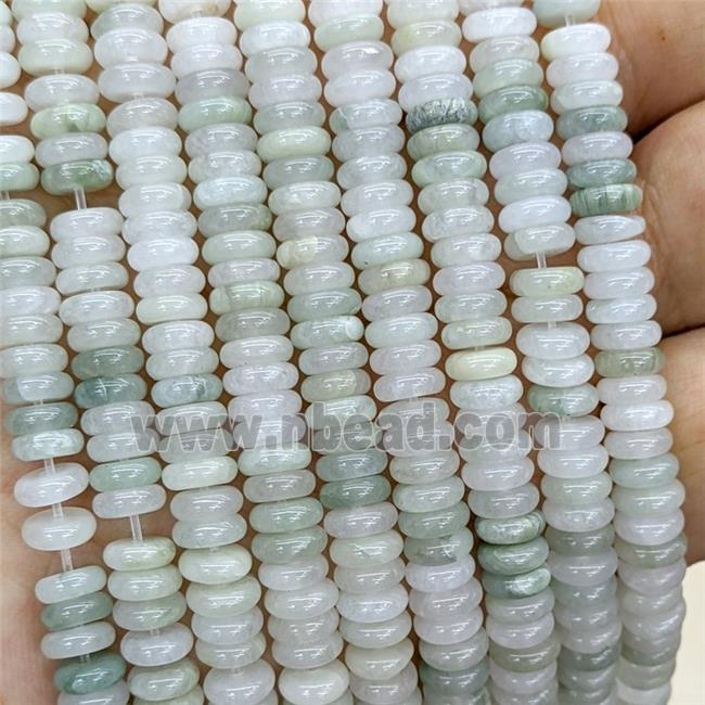 Natural Chinese Nephrite Jade Heishi Beads Lt.green
