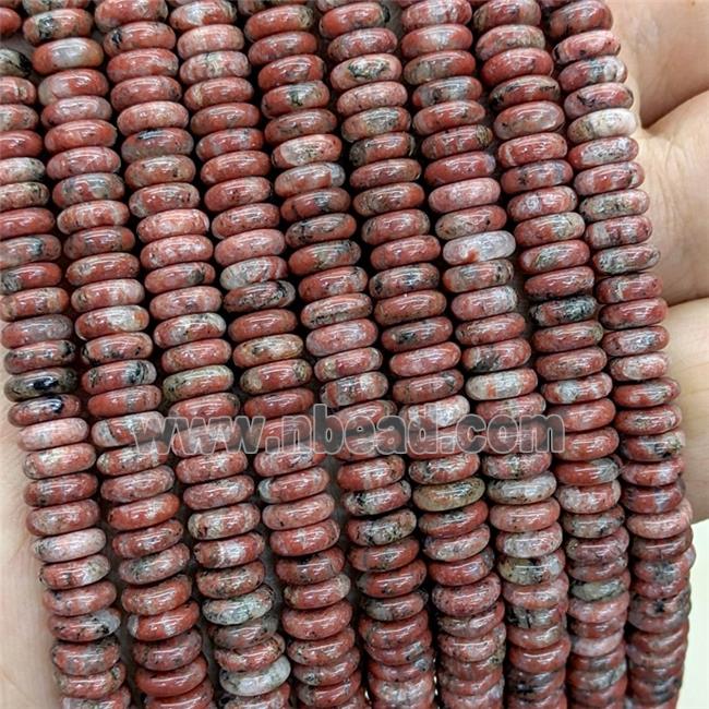 Natural Red Sesame Jasper Heishi Beads