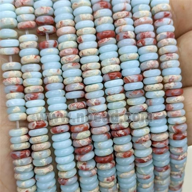 Synthetic Imperial Jasper Heishi Beads Blue