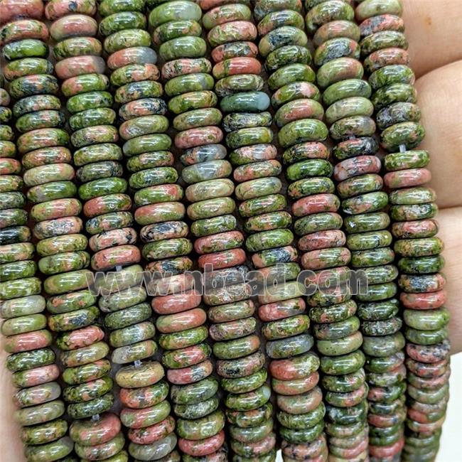 Natural Unakite Heishi Beads