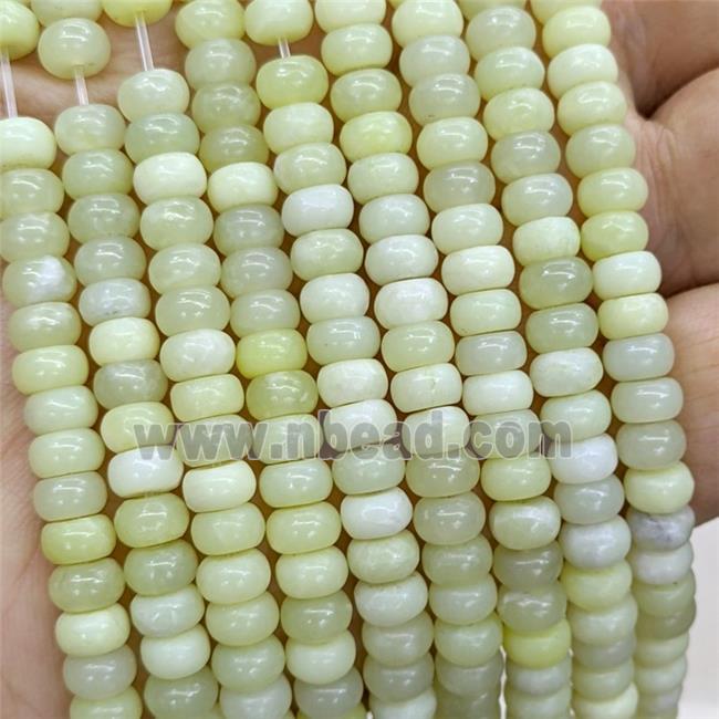 Natural New Mountain Jade Beads Smooth Rondelle Green