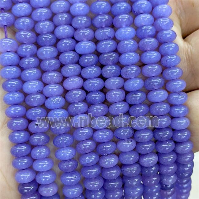 Lavender Jade Beads Smooth Rondelle Dye