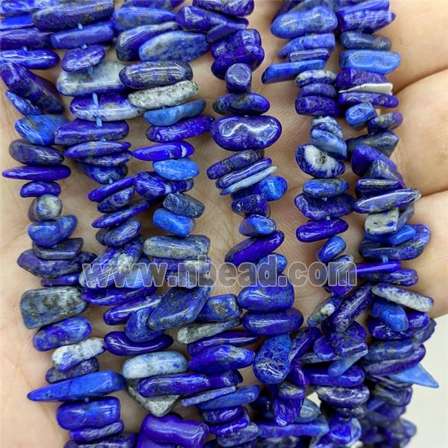 Natural Blue Lapis Lazuli Chips Beads Freeform Topdrilled