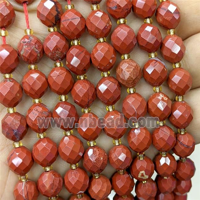 Natural Red Jasper Beads Faceted Rice