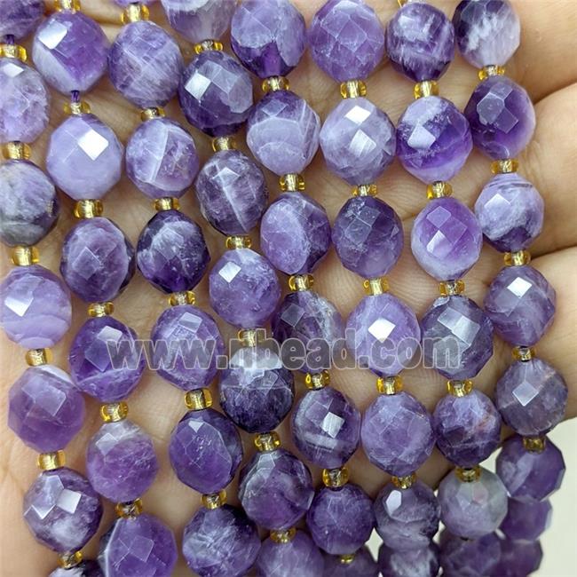 Natural Purple Amethyst Beads Faceted Rice