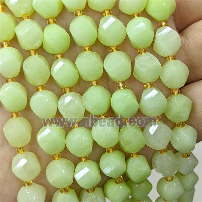 Jade Twist Beads Green Dye