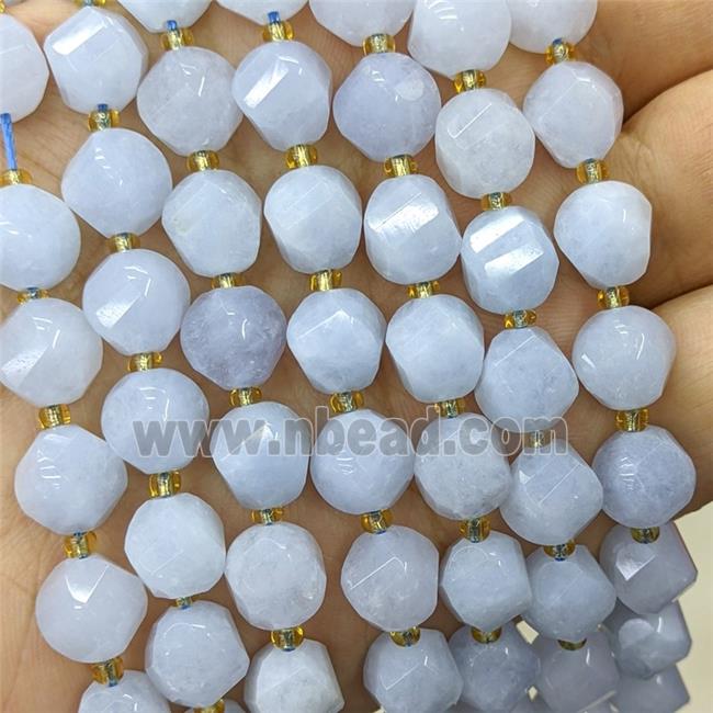 Grayblue Jade Twist Beads Dye