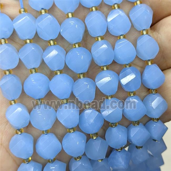 Blue Jade Twist Beads Dye