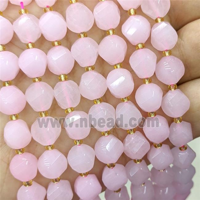 Pink Jade Twist Beads Dye