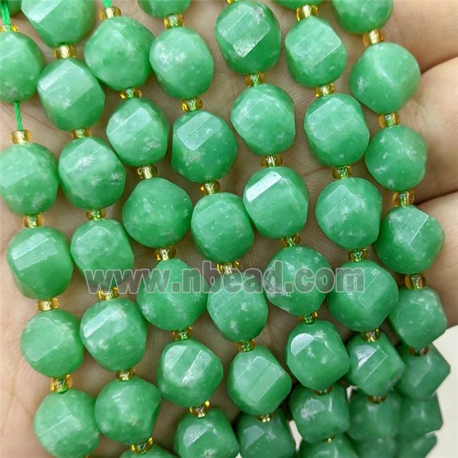 Green Jade Twist Beads Dye