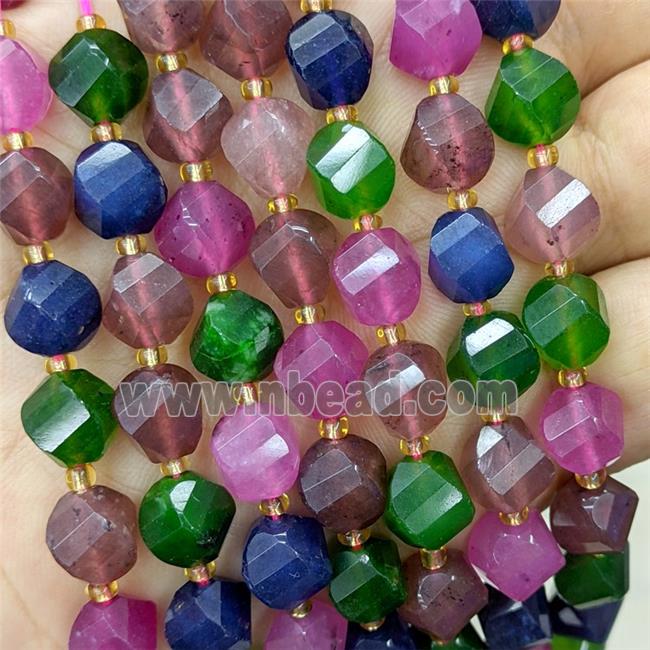 Jade Twist Beads Dye Mixed Color