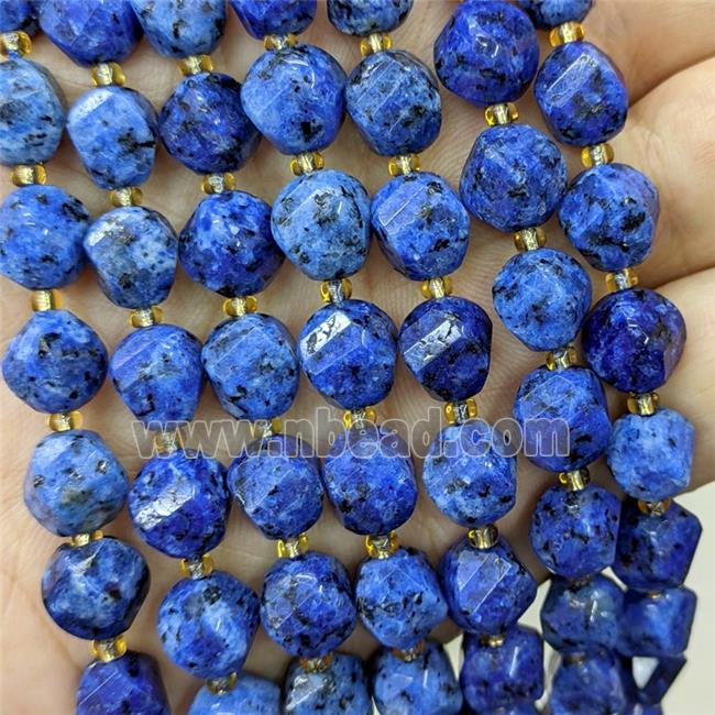 Marble Twist Beads Blue Dye
