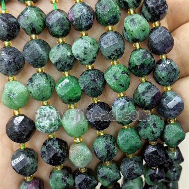 Natural Zoisite Twist Beads Green