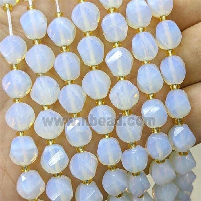White Opalite Twist Beads