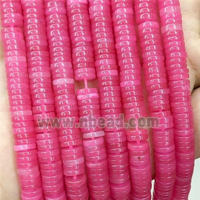 Pink Jade Heishi Beads Dye