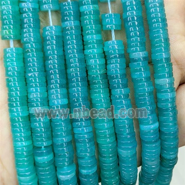 Teal Jade Heishi Beads Dye