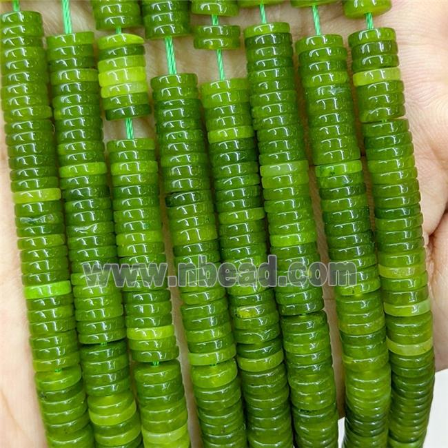 Olive Jade Heishi Beads Dye
