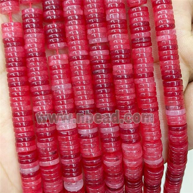 Red Jade Heishi Beads Dye