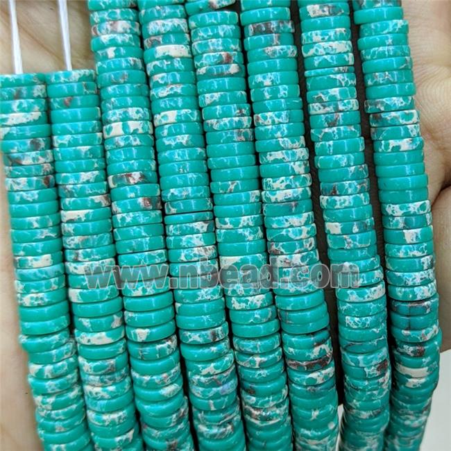 Green Imperial Jasper Heishi Beads Dye
