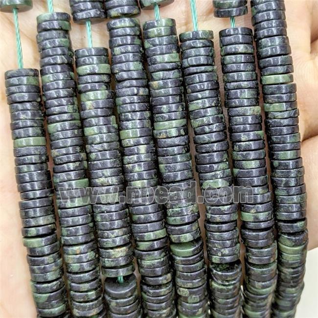 Natural Kambaba Jasper Heishi Beads Green
