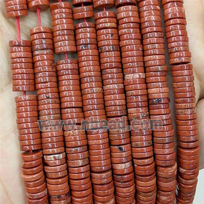 Natural Red Jasper Heishi Beads