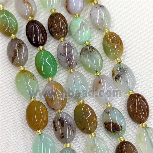 Natural Australian Chrysoprase Oval Beads Green