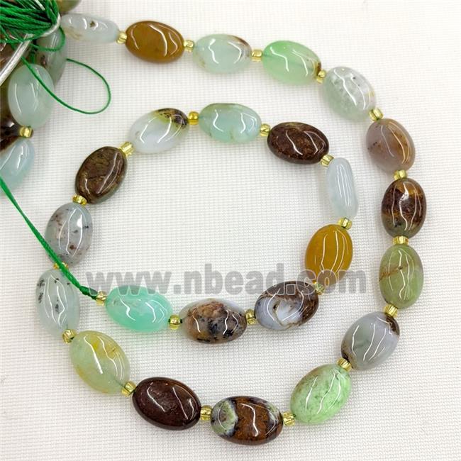 Natural Australian Chrysoprase Oval Beads Green