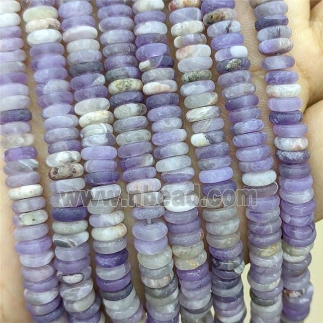 Dogtooth Amethyst Heishi Beads Purple Matte