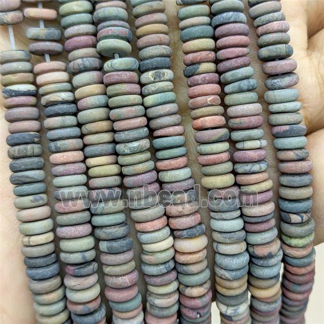 Picasso Jasper Heishi Beads Multicolor Matte
