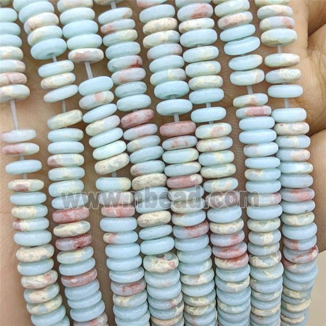 Snake Jasper Heishi Beads Blue Matte