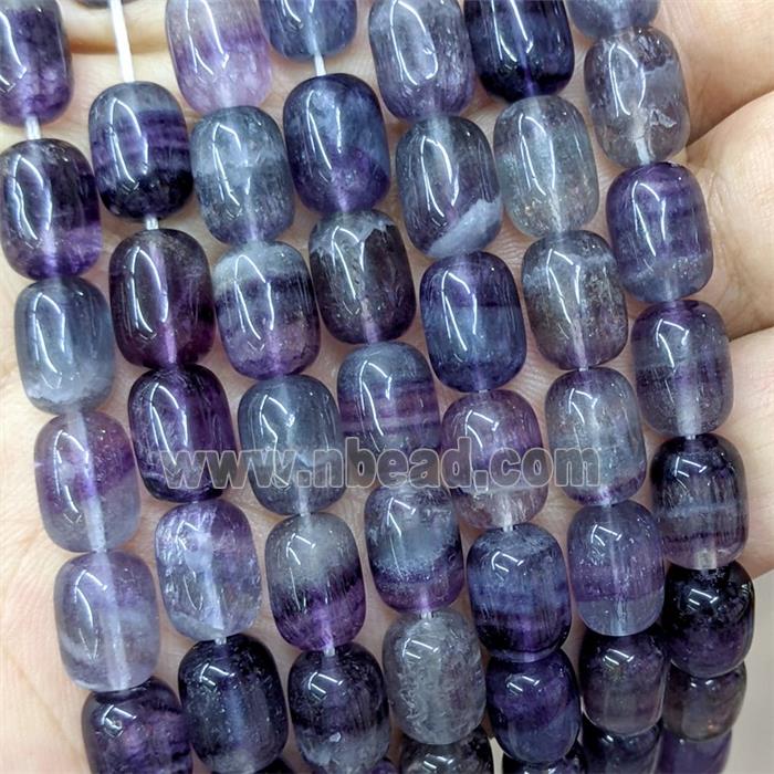 Natural Fluorite Barrel Beads Multicolor