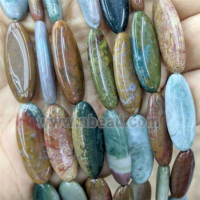 Natural Ocean Agate Oval Beads Multicolor