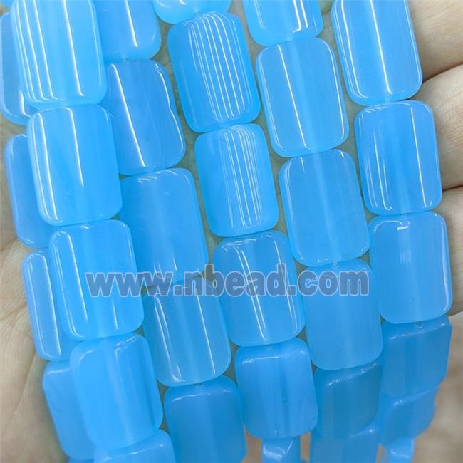 Blue Glass Crystal Rectangle Beads