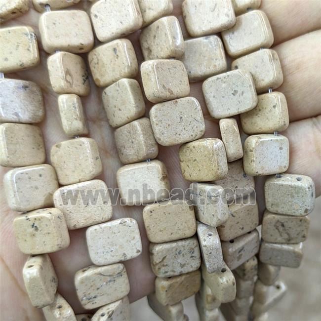 Natural Picture Jasper Beads Rectangle 2holes