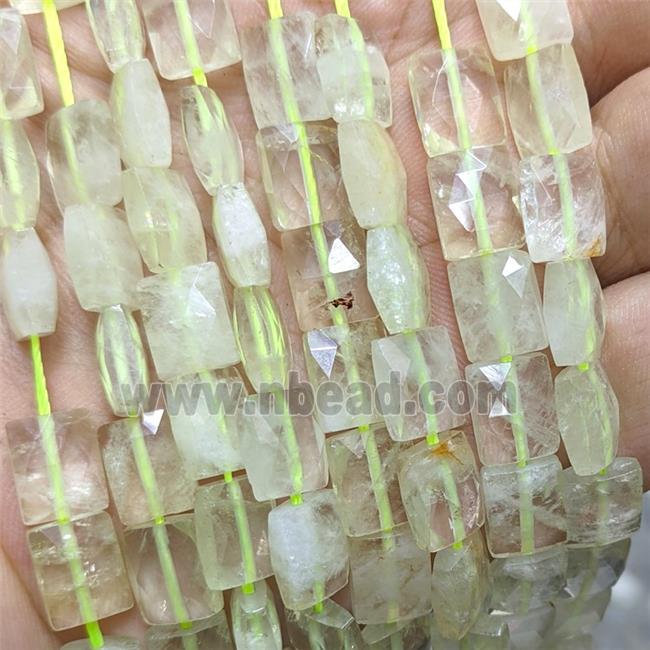 Natural Lemon Quartz Beads Faceted Rectangle