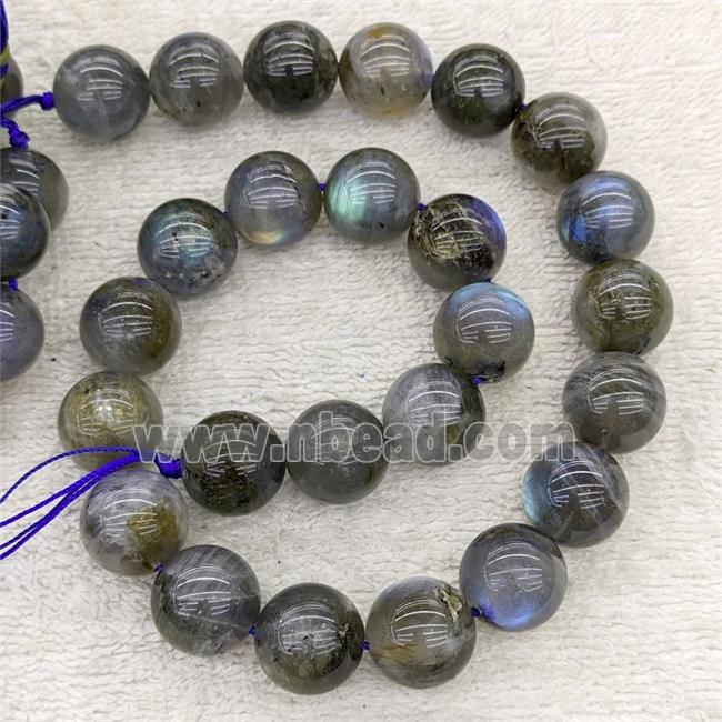 Natural Labradorite Beads Smooth Round