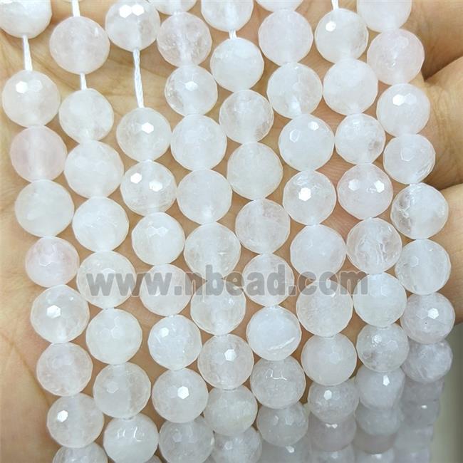 White Jade Beads Dye faceted Round