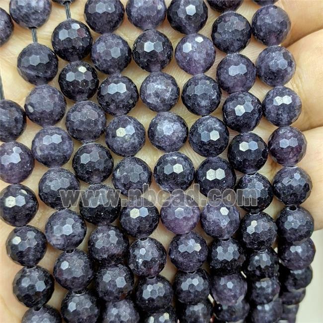 Darkpurple Jade Beads Dye faceted Round