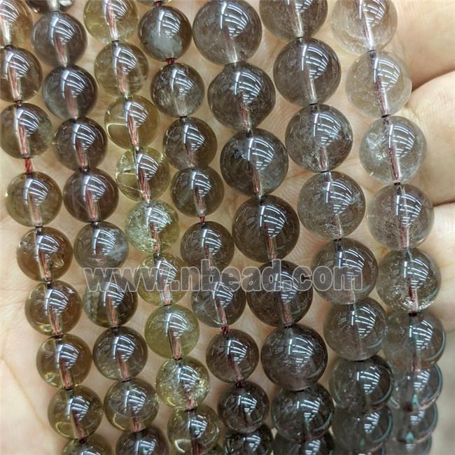 Smoky Quartz Beads Smooth Round