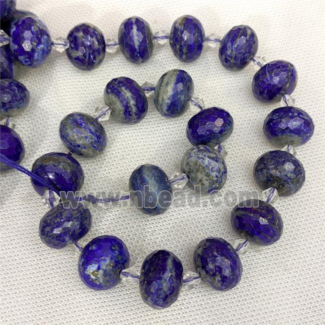 Natural Blue Lapis Lazuli Beads Faceted Rondelle