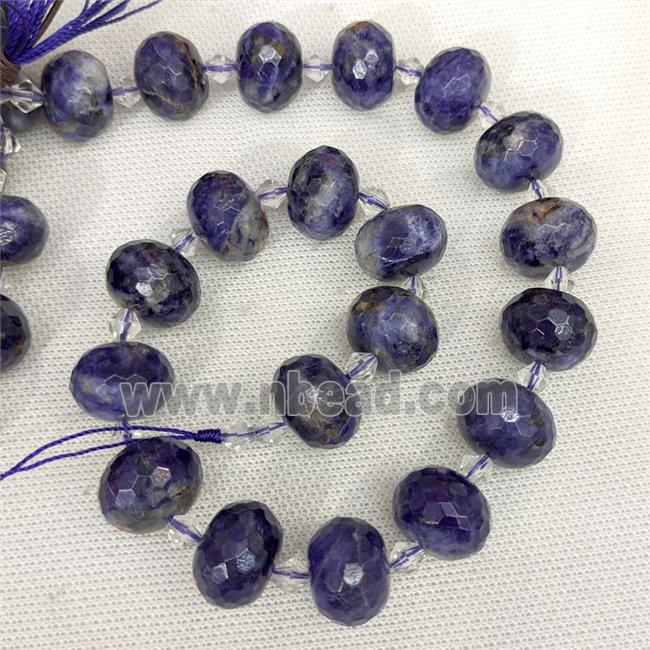 Natural Blue Sodalite Beads Faceted Rondelle