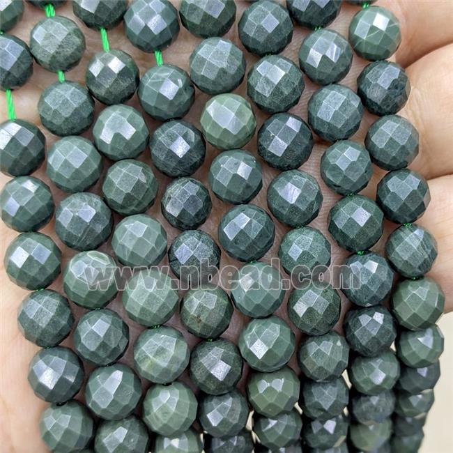 Greey Dye Agate Beads Faceted Round
