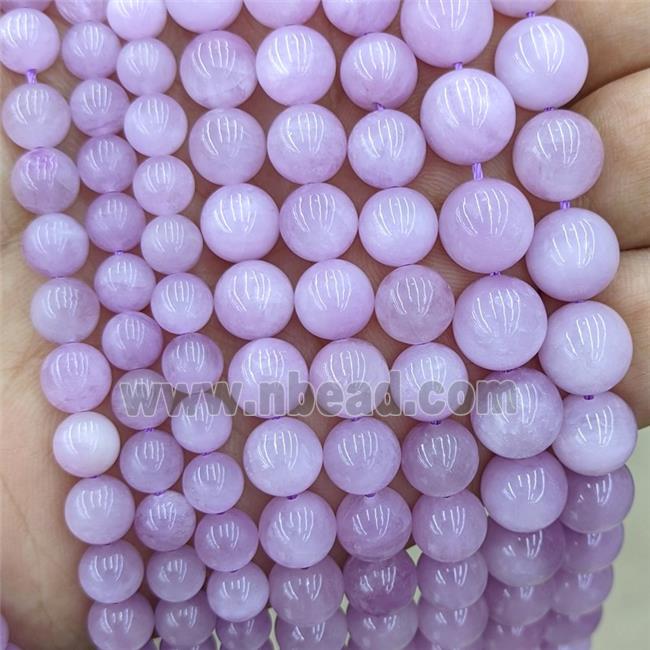 Natural Lavender Kunazite Beads Smooth Round AA-Grade