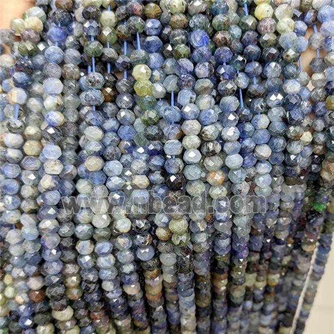 Natural Blue Kyanite Beads Faceted Rondelle