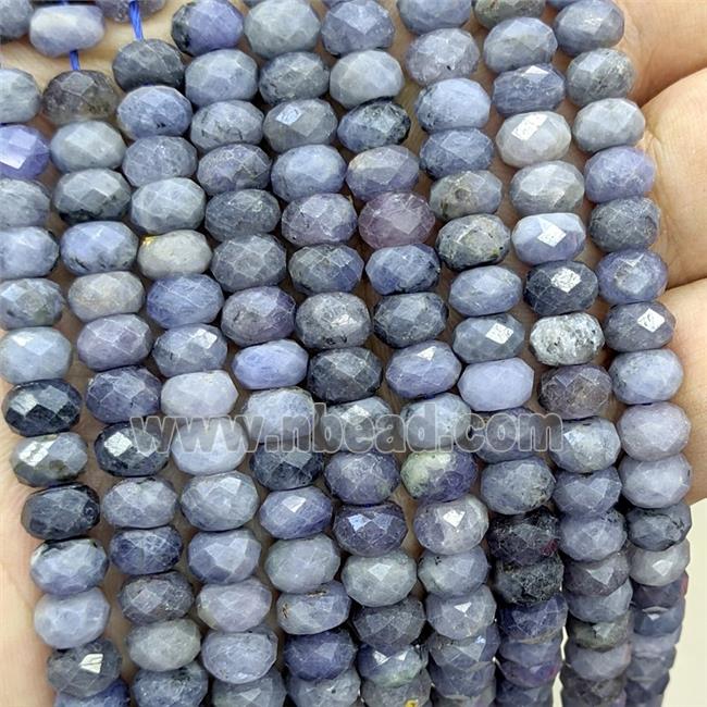 Natural Blue Sapphire Beads Faceted Rondelle