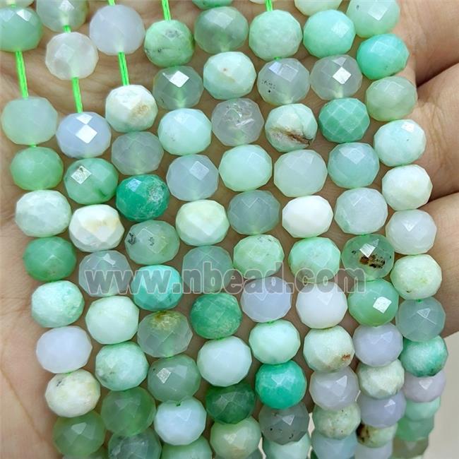 Natural Australian Chrysoprase Beads Green Faceted Rondelle