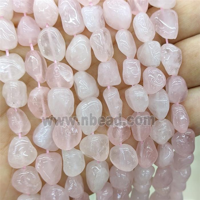 Natural Pink Rose Quartz Chips Beads Freeform