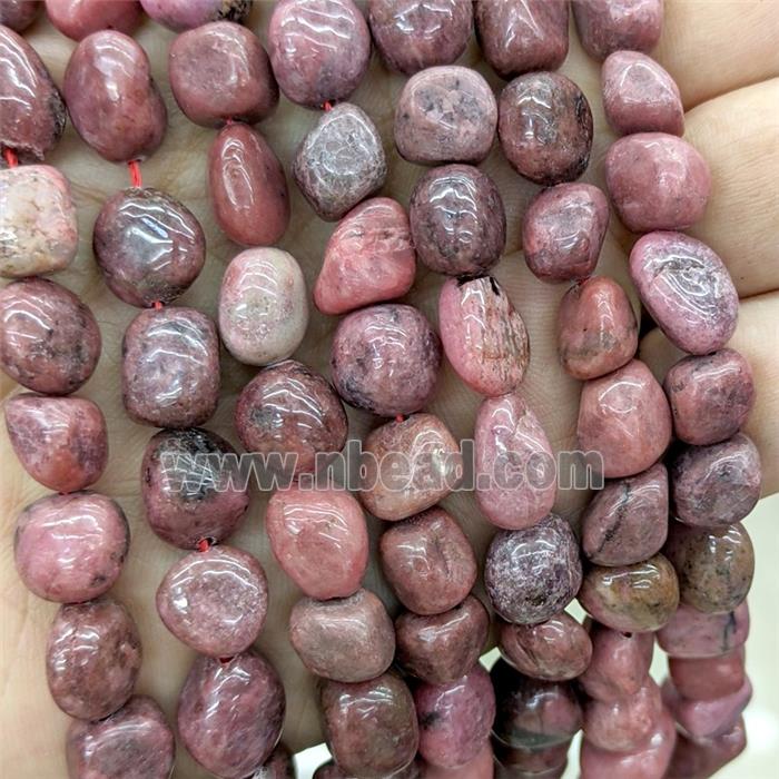Natural Chinese Rhodonite Chips Beads Red Freeform