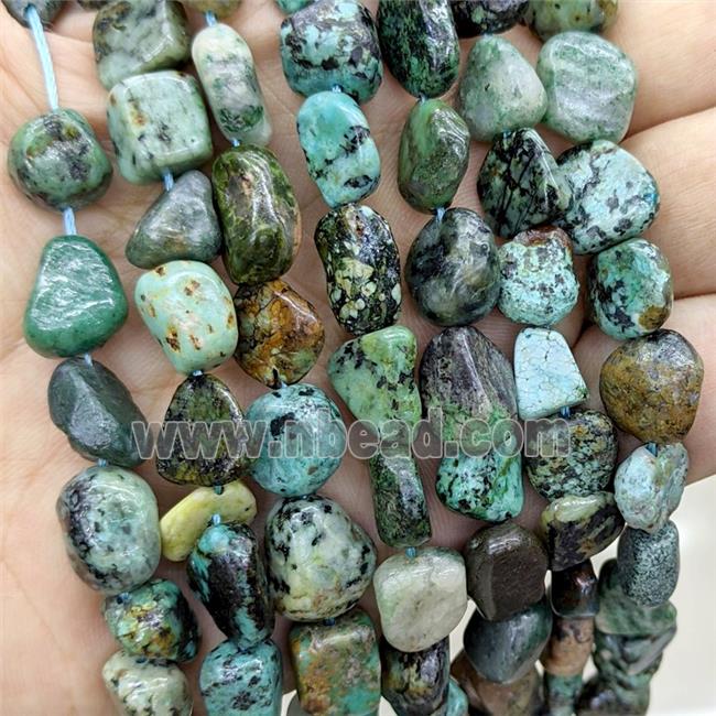 Natural Green African Turquoise Chips Beads Freeform